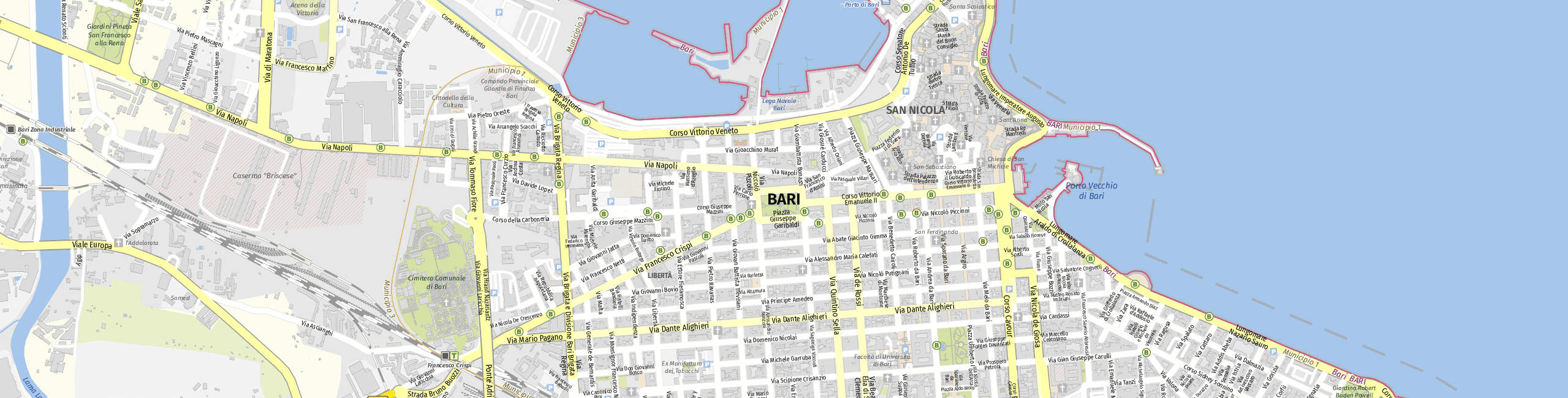 Stadtplan Bari zum Downloaden.