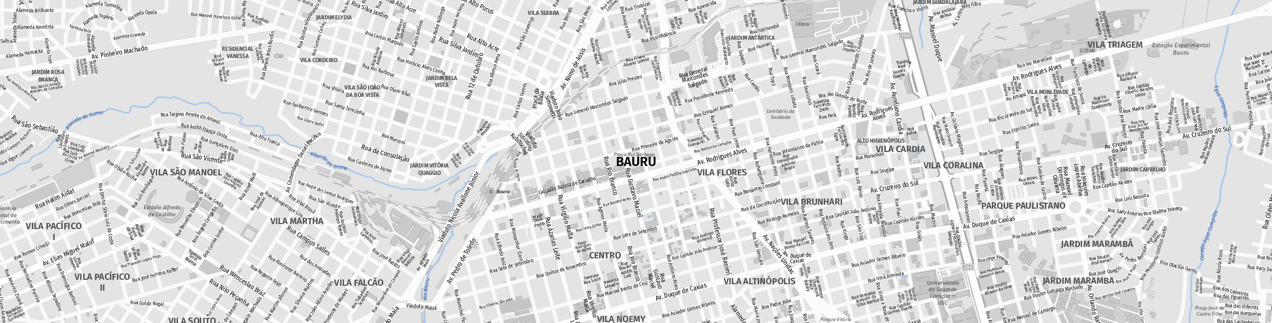 Stadtplan Bauru zum Downloaden.