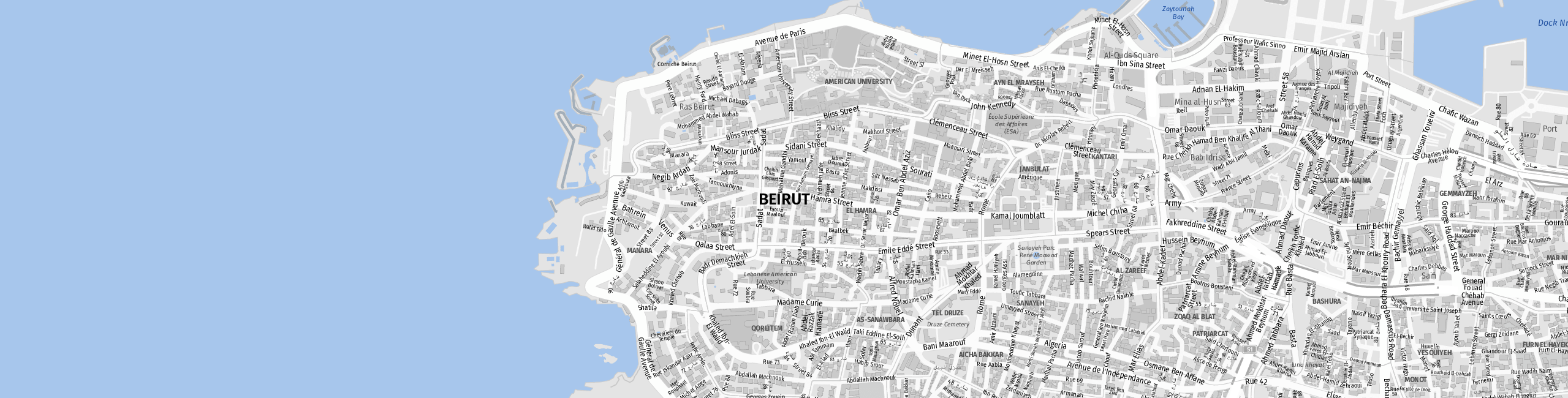 Stadtplan Beirut zum Downloaden.