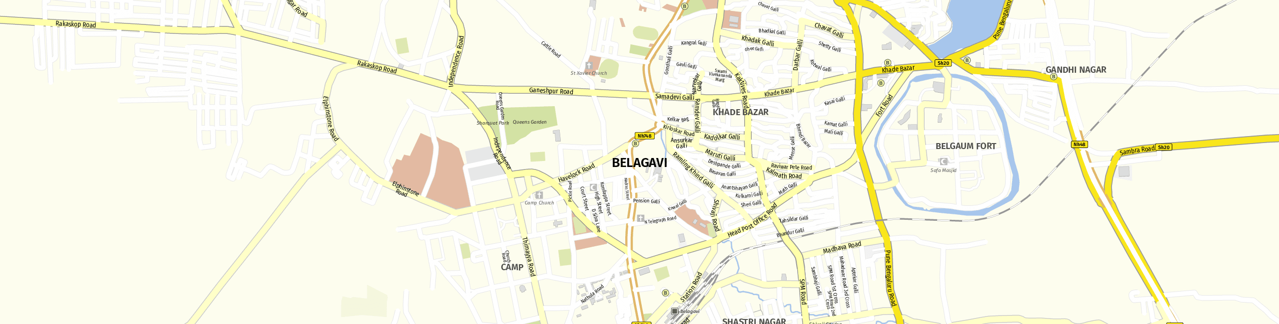 Stadtplan Belagavi zum Downloaden.