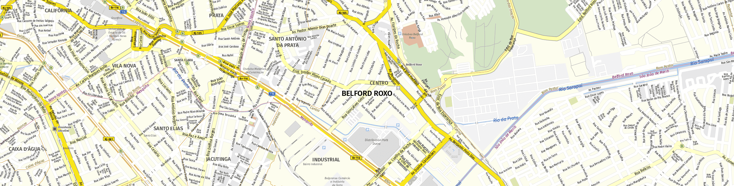 Stadtplan Belford Roxo zum Downloaden.