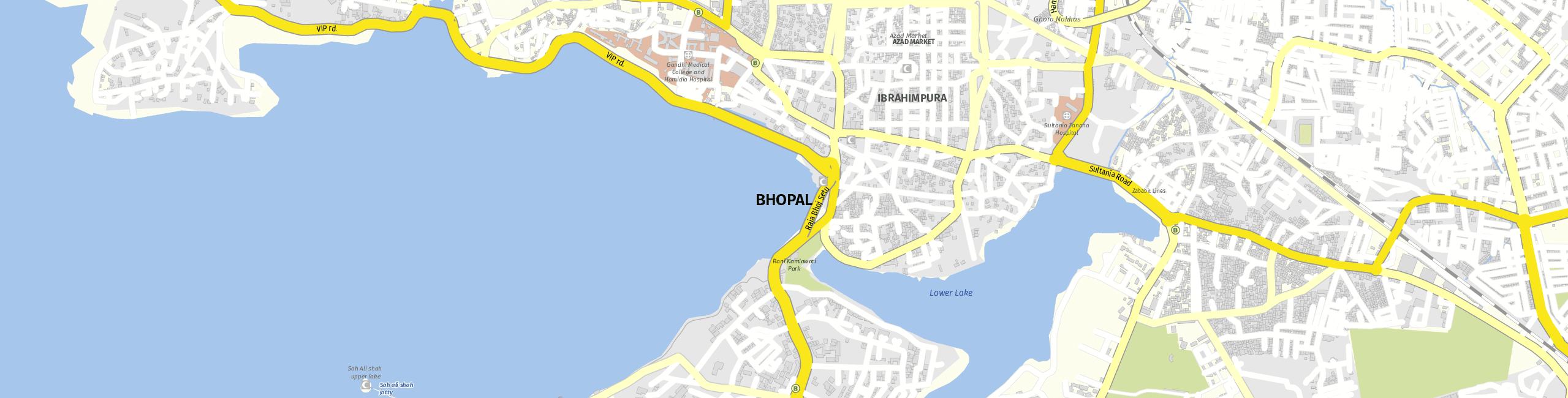 Stadtplan Bhopal zum Downloaden.