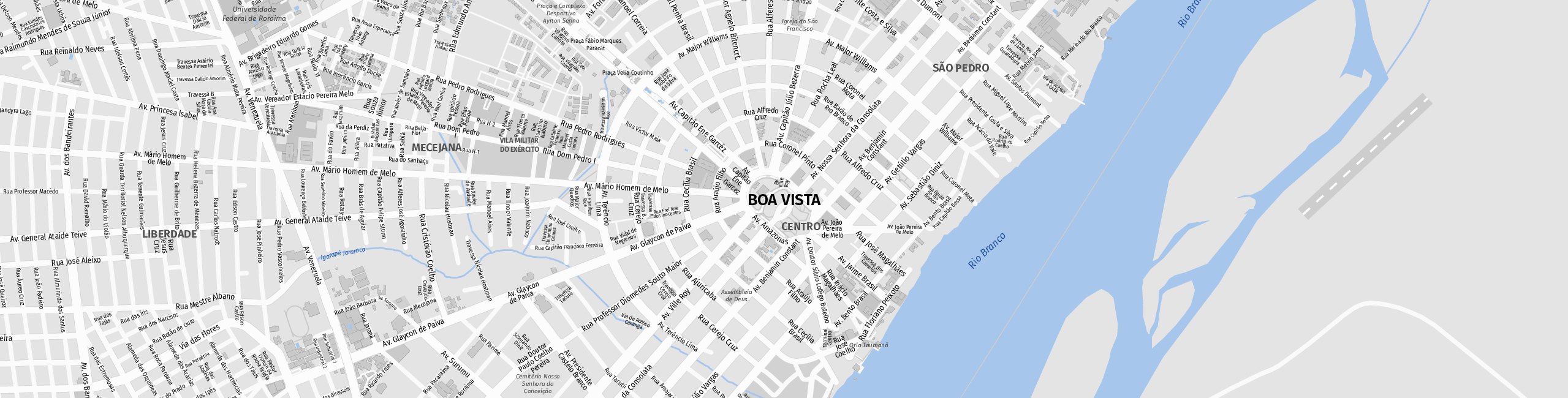 Stadtplan Boa Vista zum Downloaden.