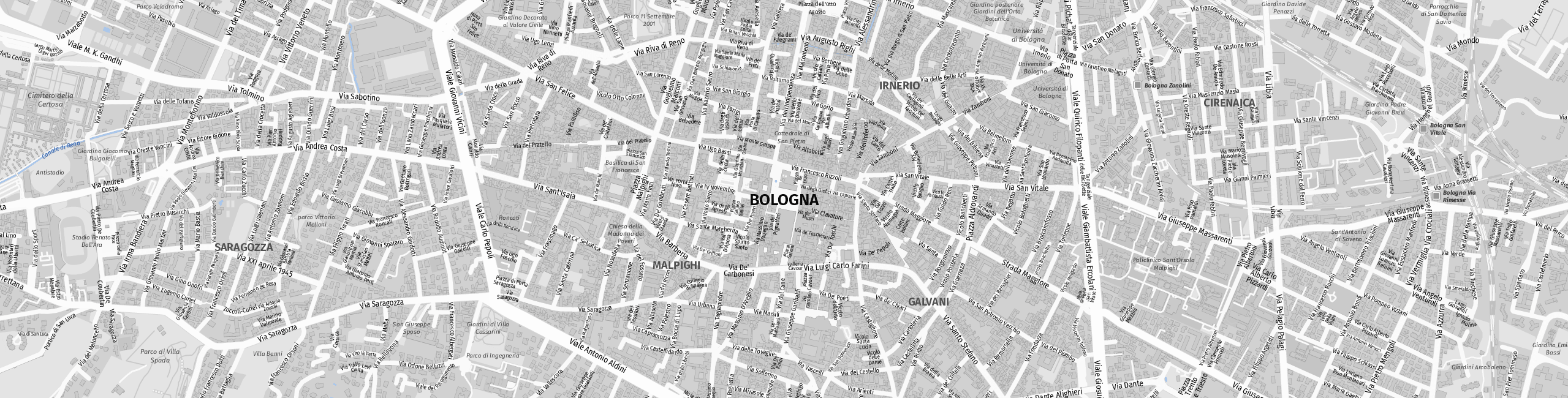Stadtplan Bologna zum Downloaden.