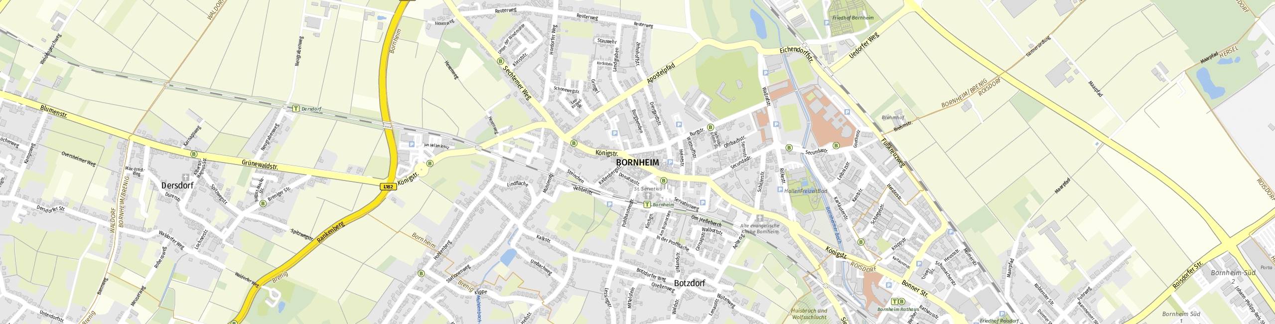 Stadtplan Bornheim zum Downloaden.