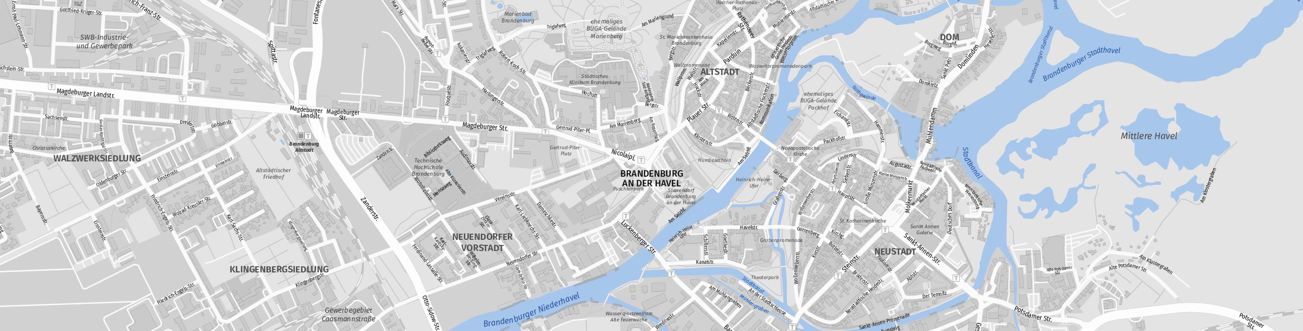 Stadtplan Brandenburg an der Havel zum Downloaden.