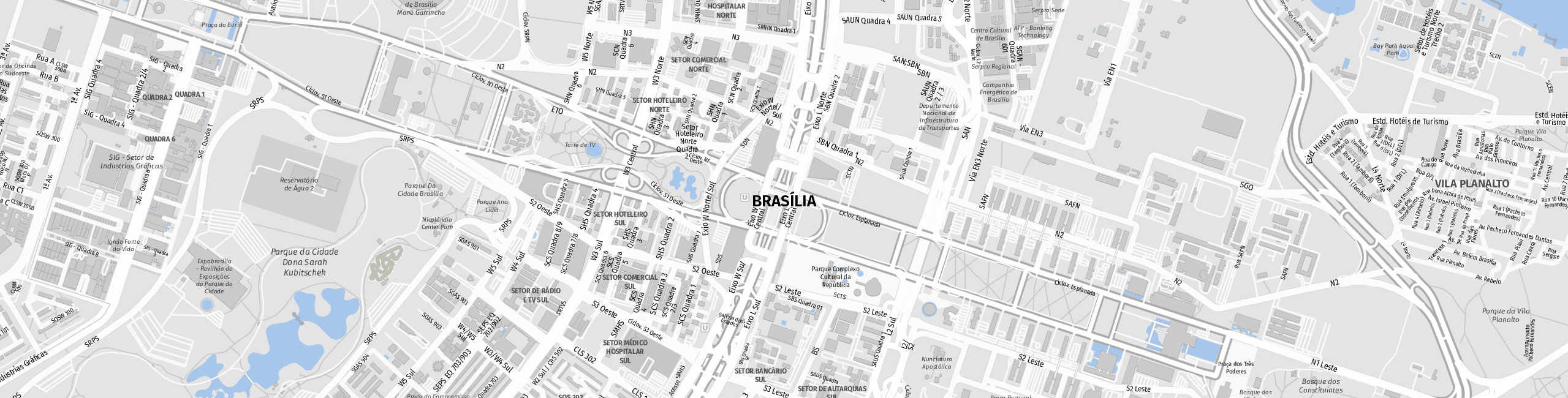 Stadtplan Brasília zum Downloaden.