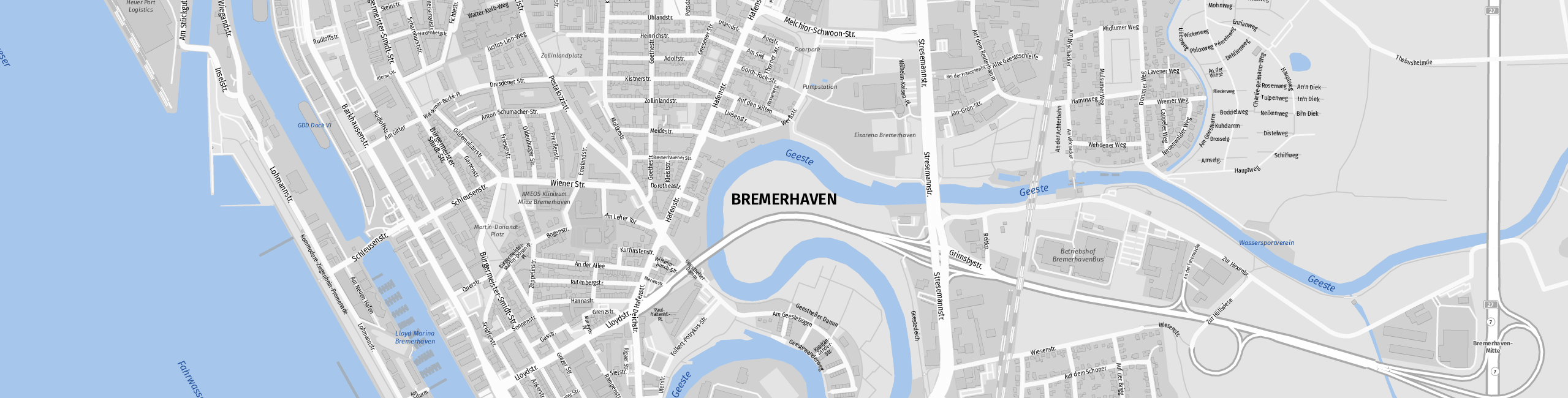 Stadtplan Bremerhaven zum Downloaden.