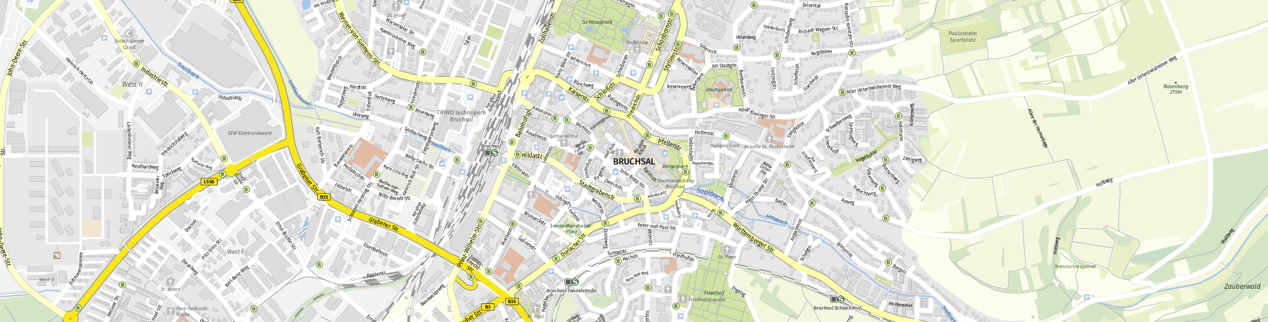 Stadtplan Bruchsal zum Downloaden.