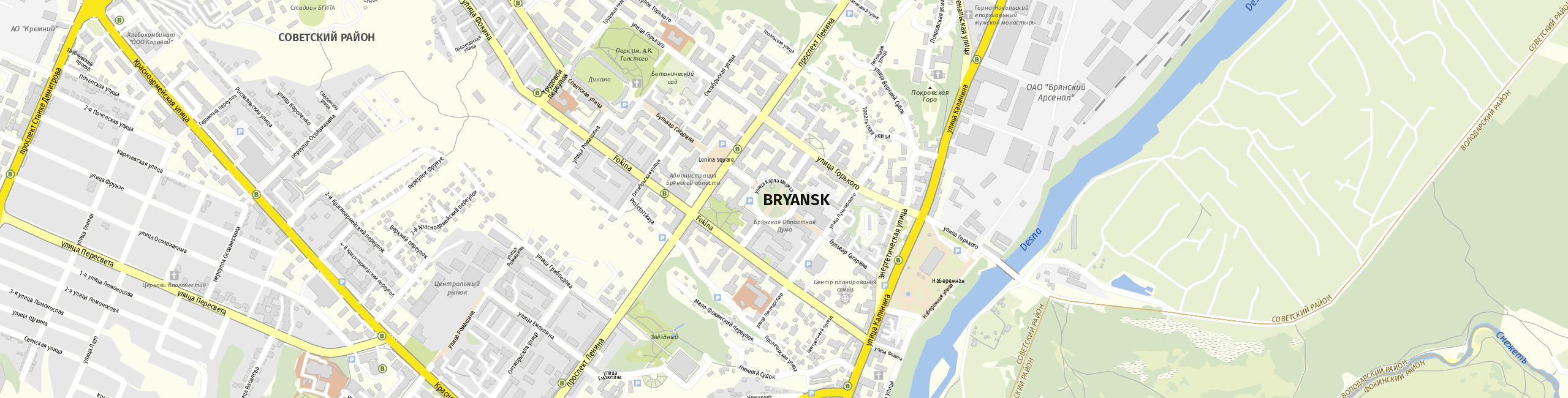 Stadtplan Brjansk zum Downloaden.