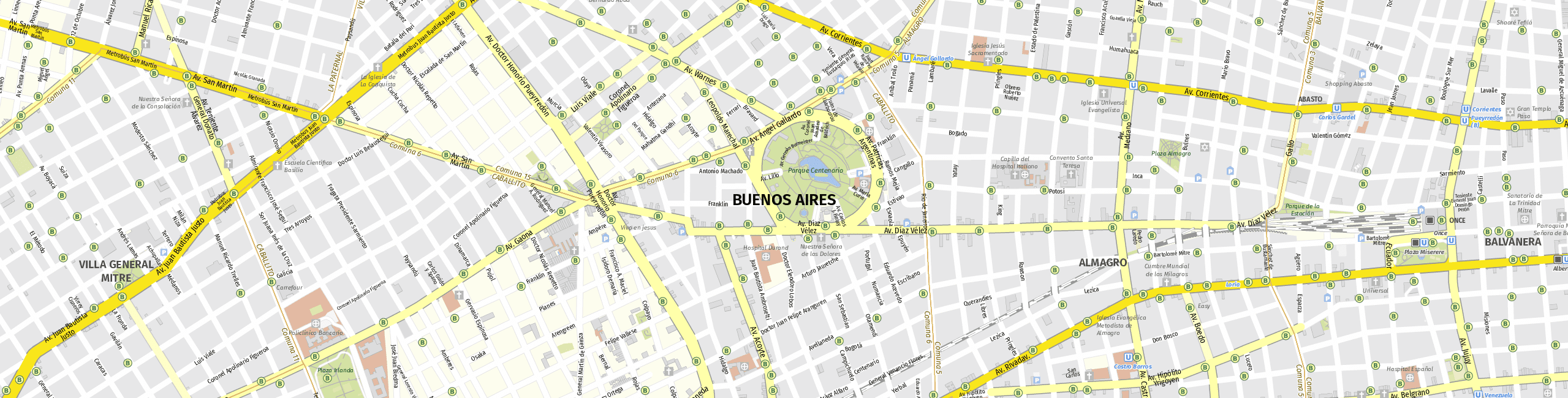 Stadtplan Buenos Aires zum Downloaden.