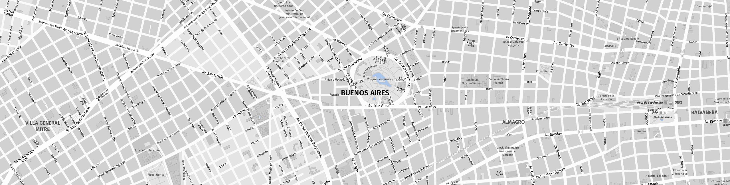 Stadtplan Buenos Aires zum Downloaden.