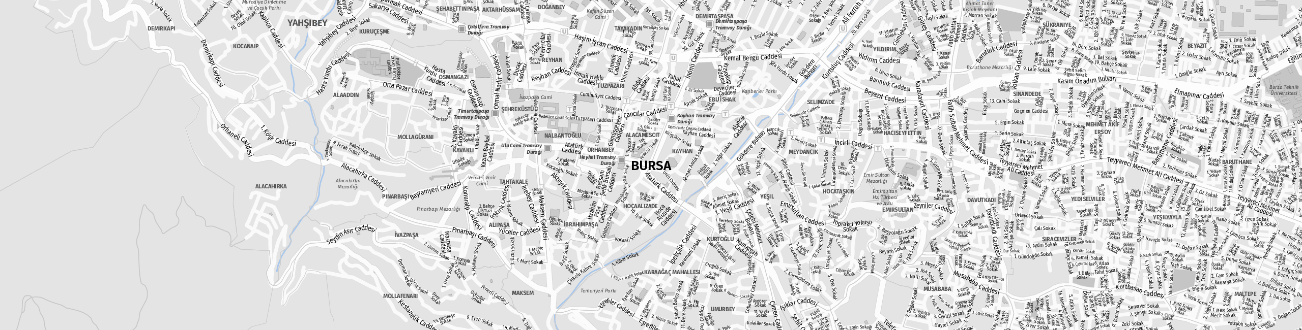 Stadtplan Bursa zum Downloaden.