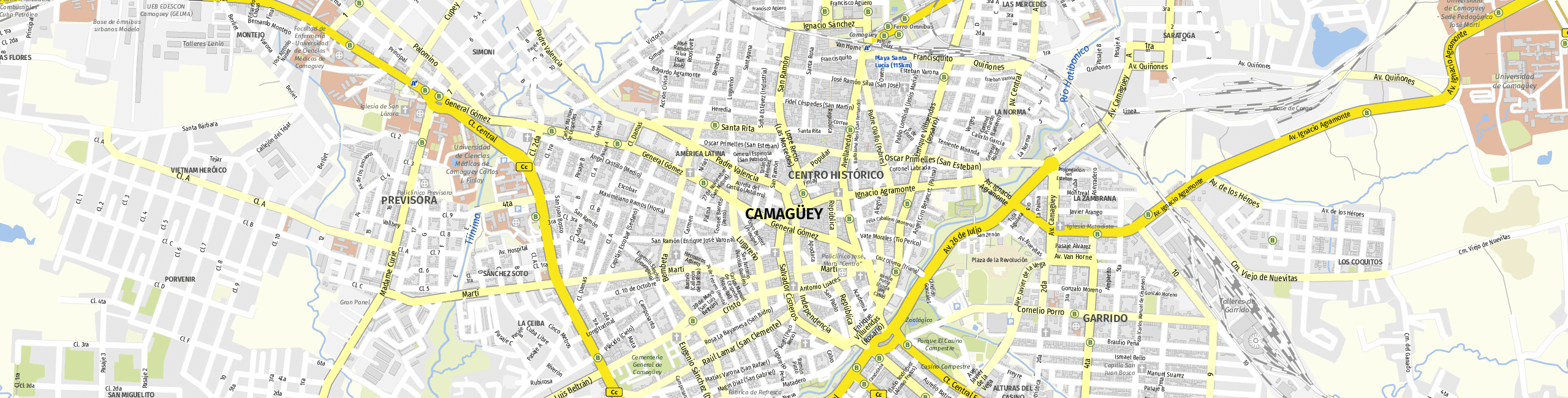 Stadtplan Camagüey zum Downloaden.