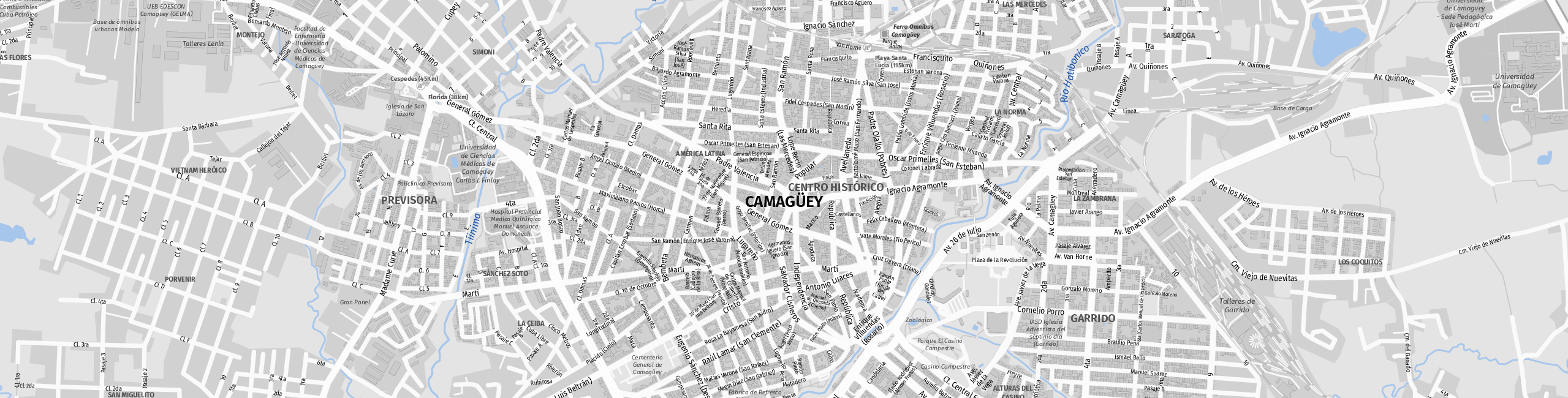 Stadtplan Camagüey zum Downloaden.