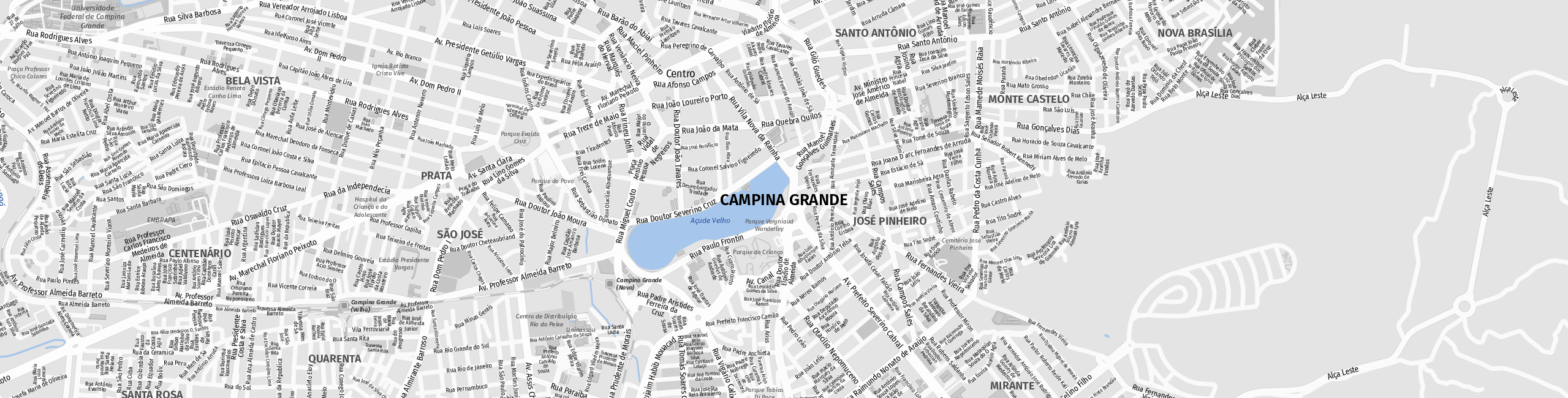 Stadtplan Campina Grande zum Downloaden.