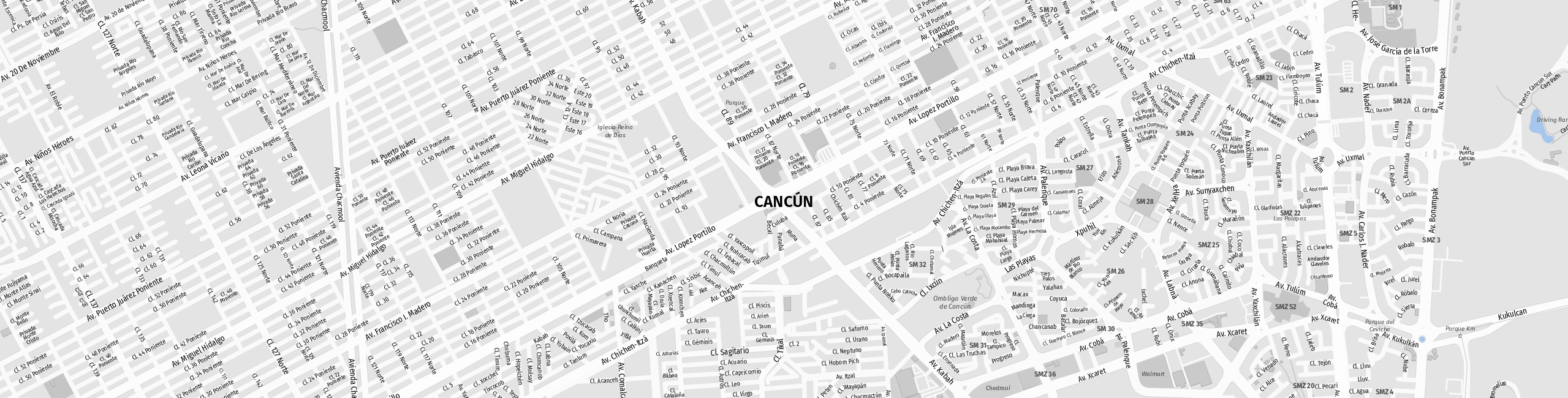 Stadtplan Cancún zum Downloaden.