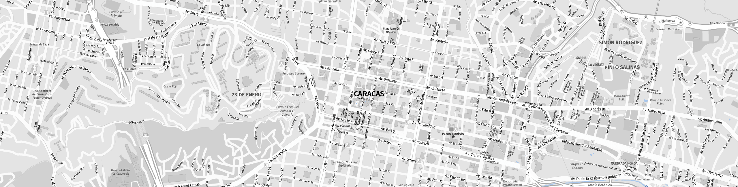 Stadtplan Caracas zum Downloaden.