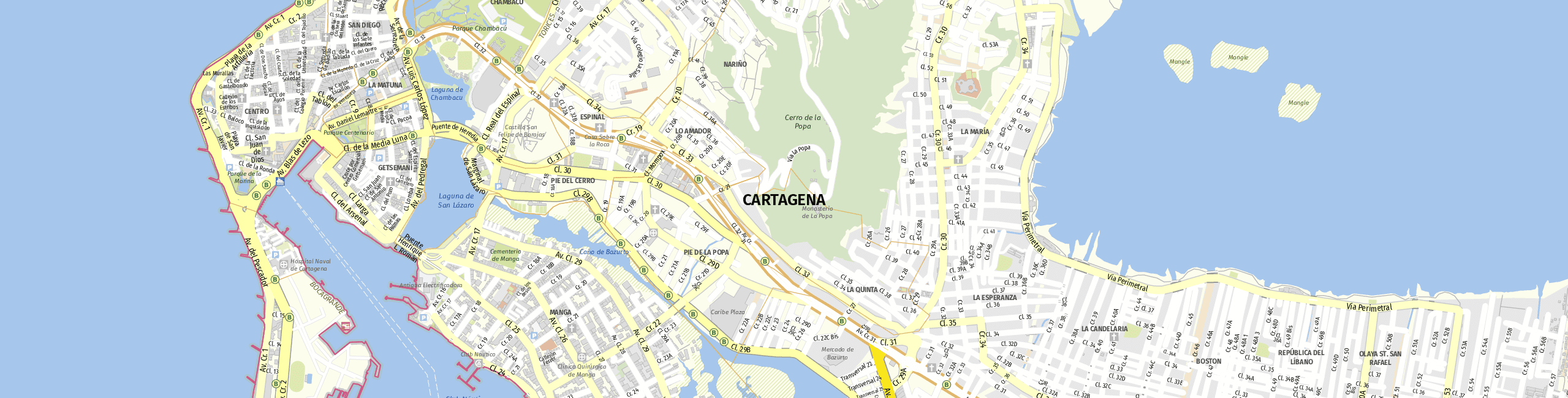 Stadtplan Cartagena zum Downloaden.