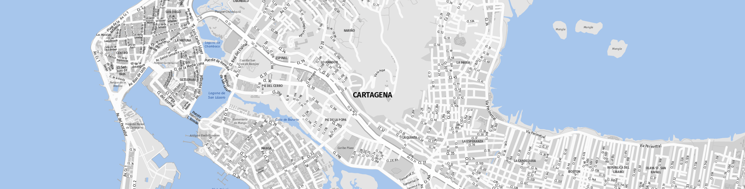 Stadtplan Cartagena zum Downloaden.