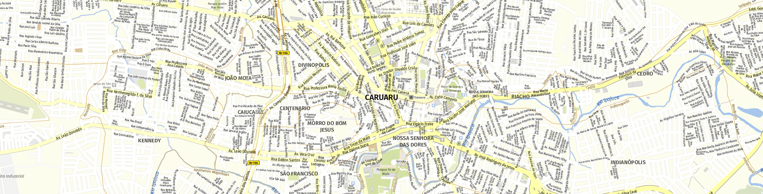 Stadtplan Caruaru zum Downloaden.