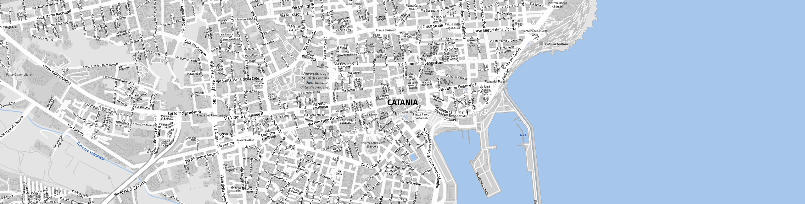 Stadtplan Catania zum Downloaden.