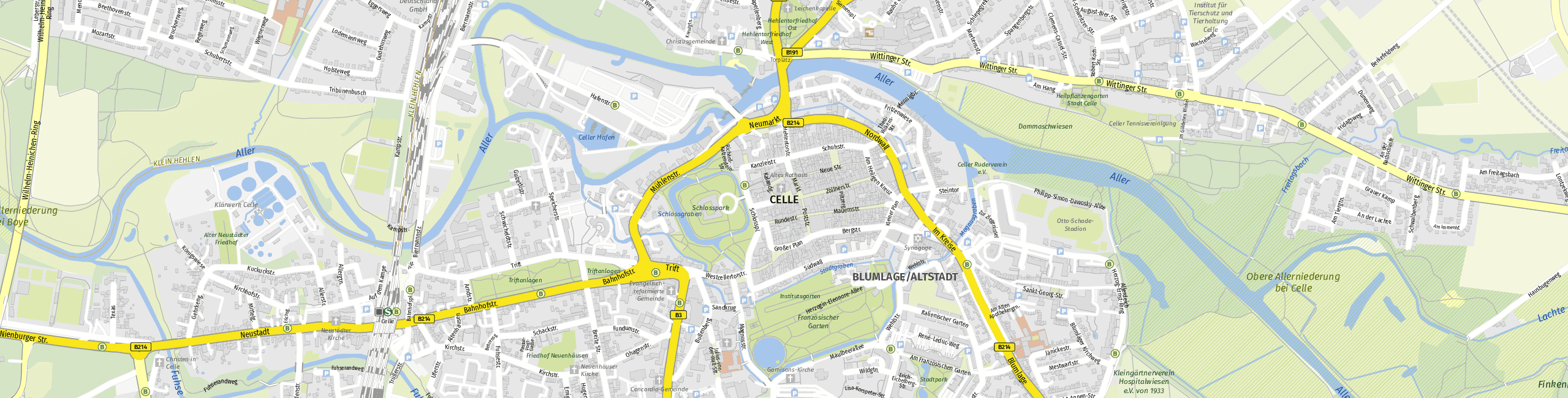 Stadtplan Celle zum Downloaden.