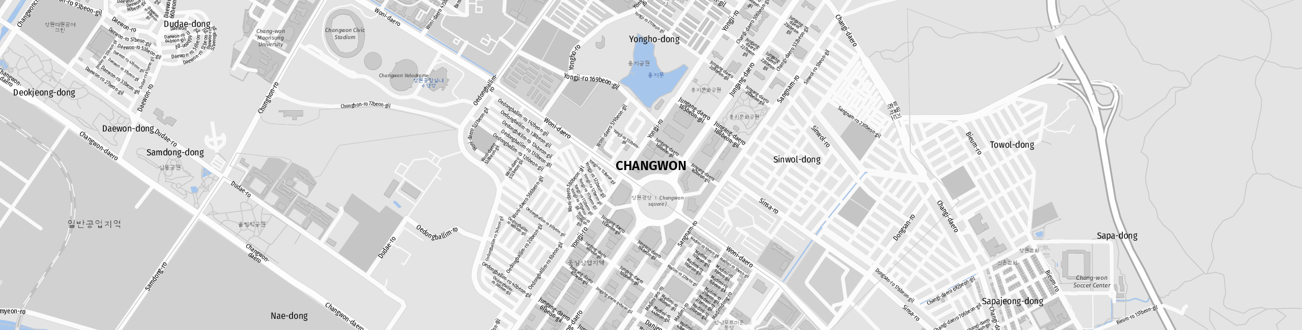 Stadtplan Changwon zum Downloaden.