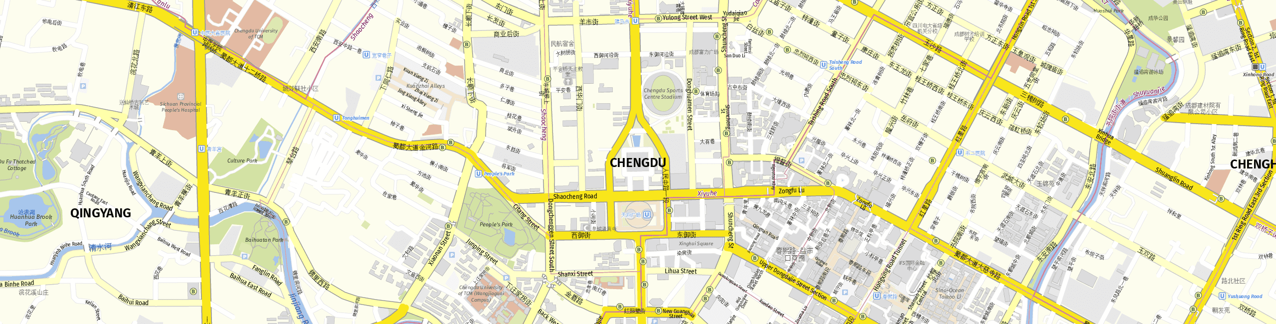 Stadtplan Chengdu zum Downloaden.
