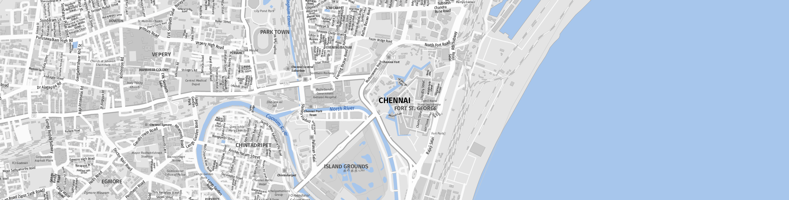 Stadtplan Chennai zum Downloaden.