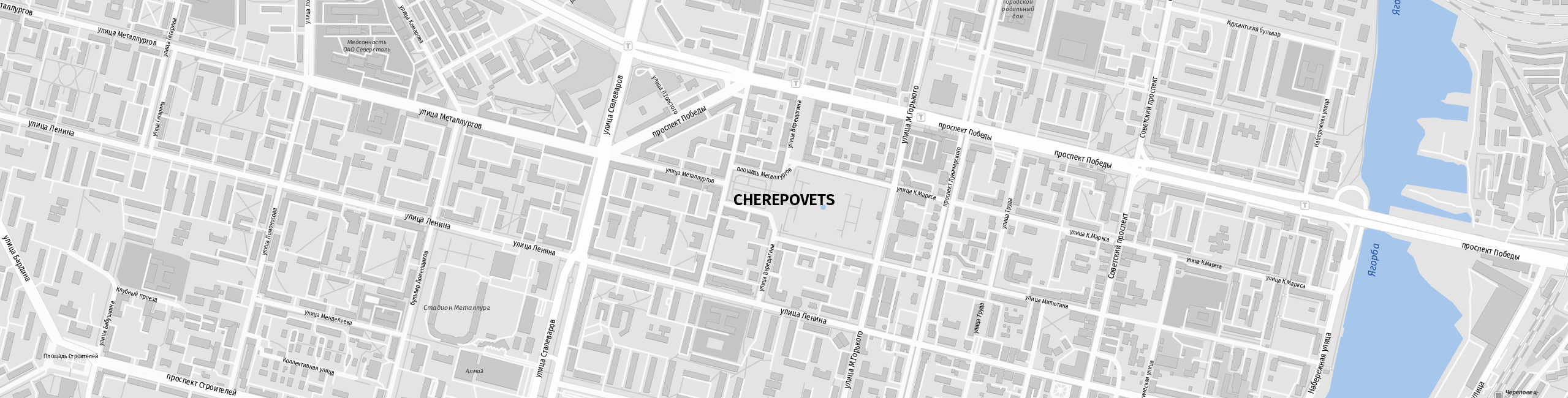 Stadtplan Cherepovets zum Downloaden.