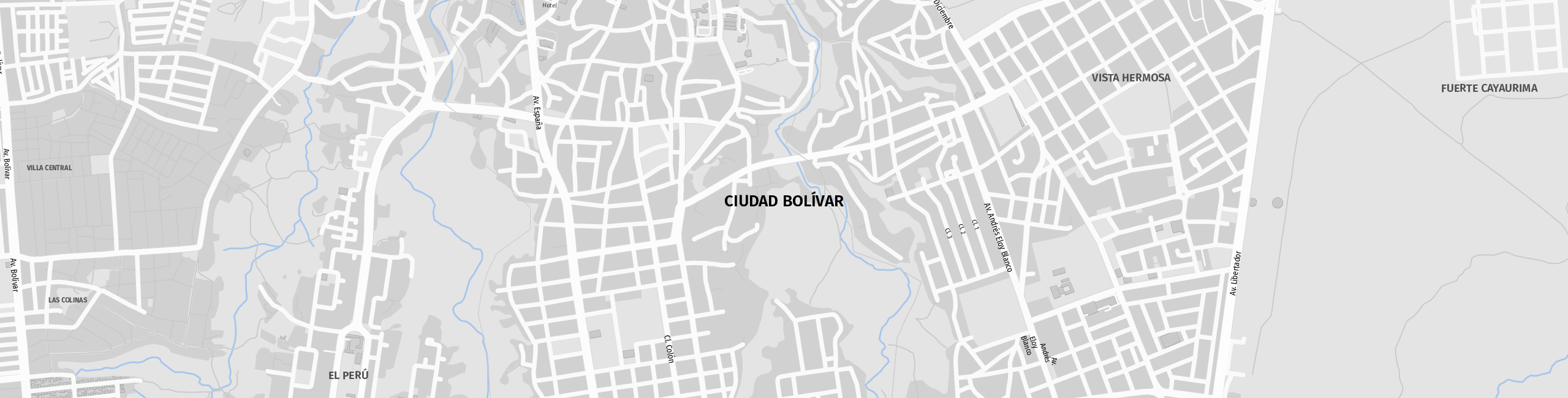 Stadtplan Ciudad Bolívar zum Downloaden.