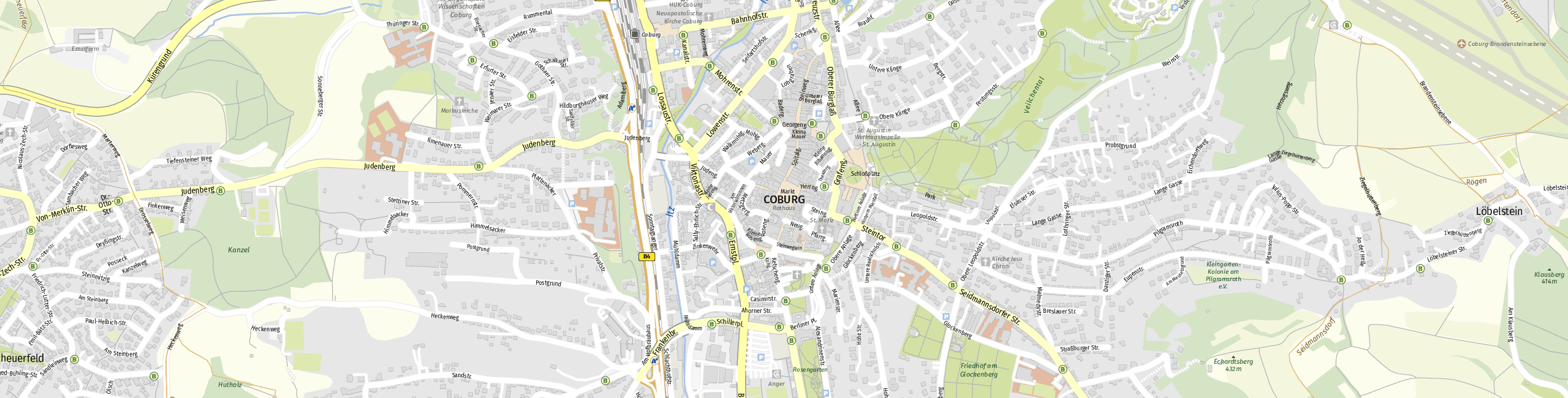 Stadtplan Coburg zum Downloaden.