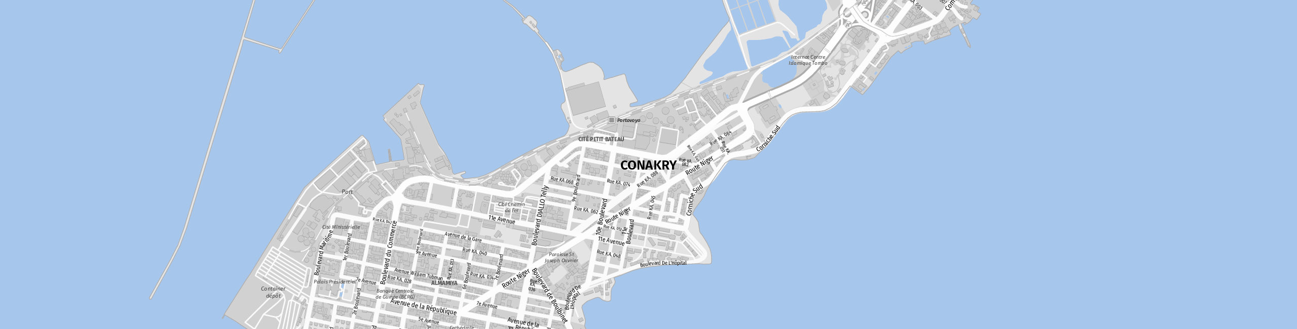 Stadtplan Conakry zum Downloaden.