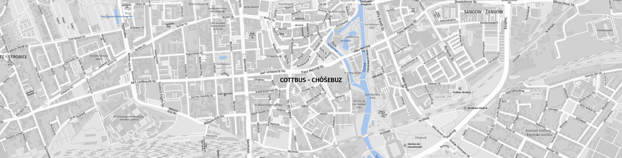 Stadtplan Cottbus zum Downloaden.