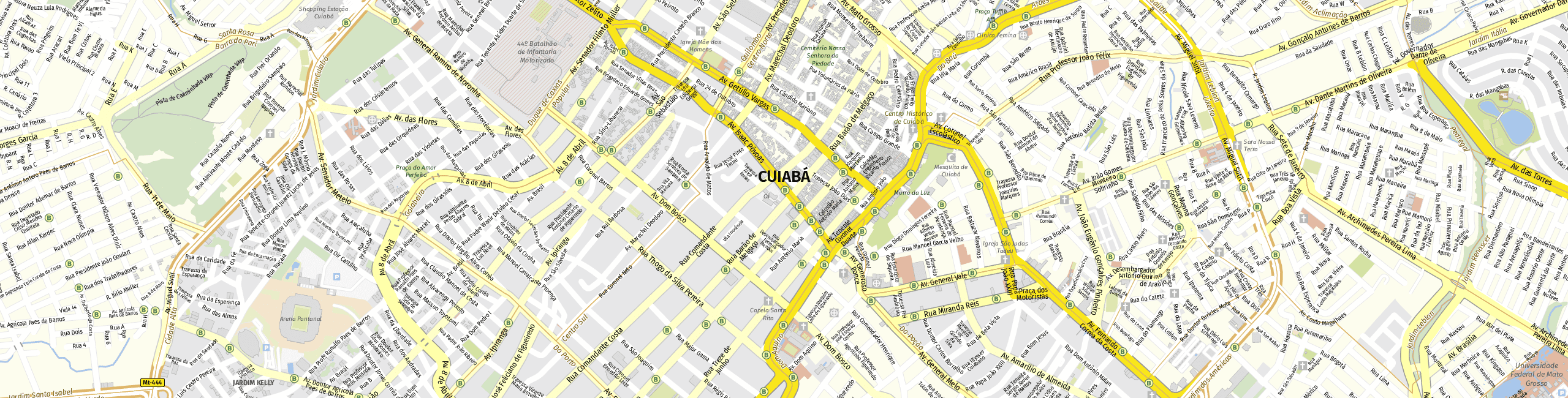 Stadtplan Cuiabá zum Downloaden.