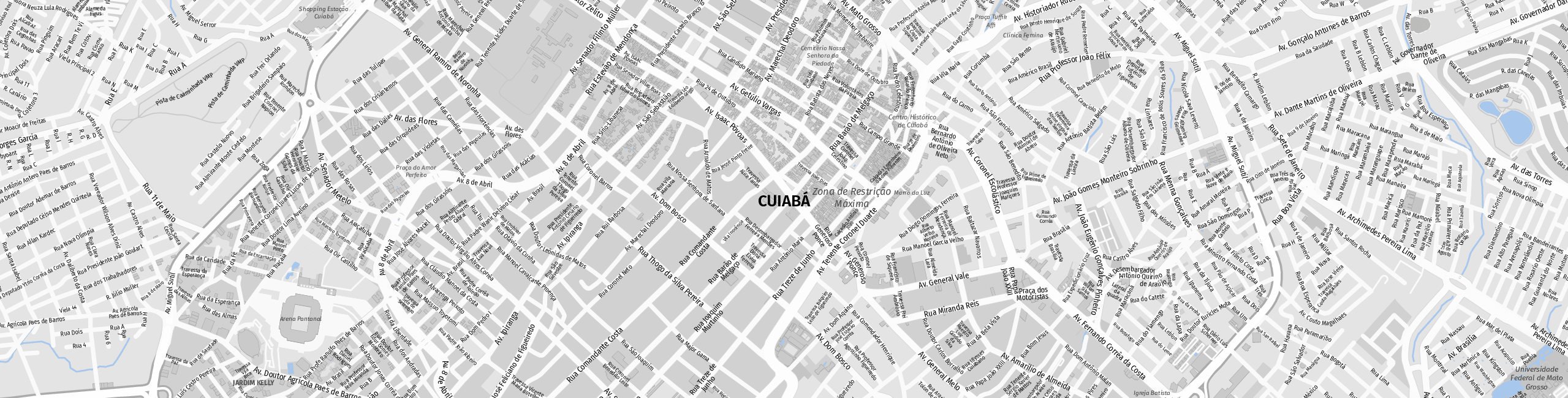 Stadtplan Cuiabá zum Downloaden.