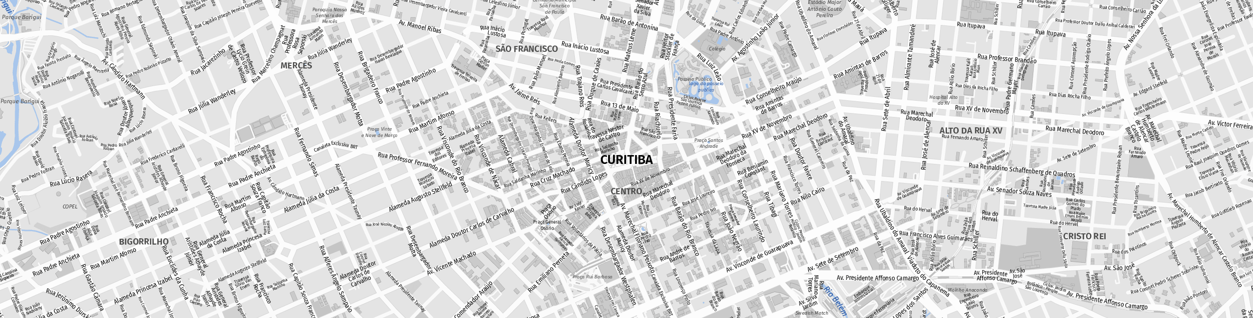 Stadtplan Curitiba zum Downloaden.