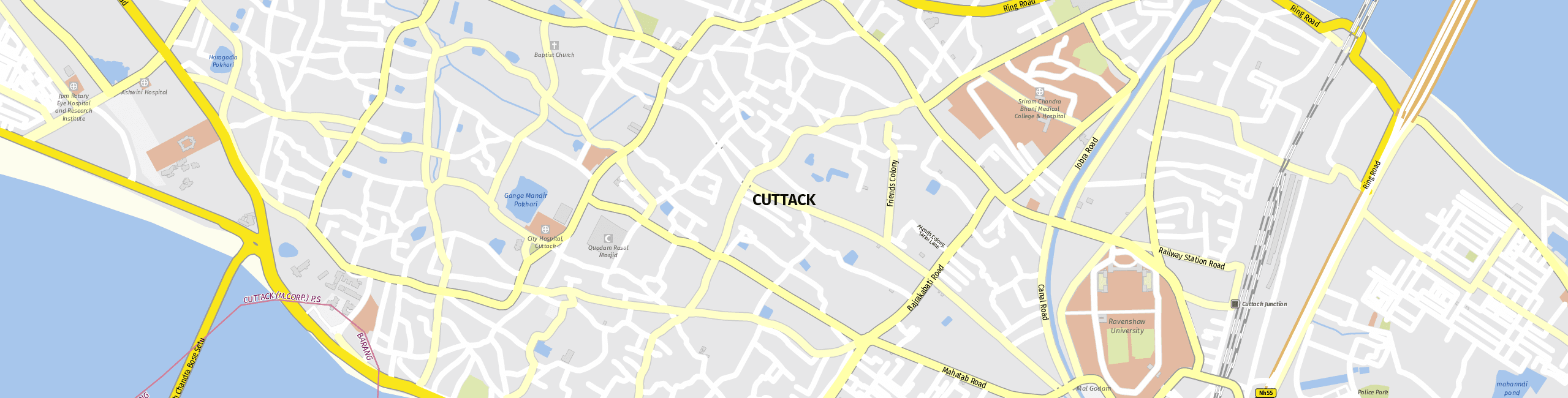 Stadtplan Cuttack zum Downloaden.