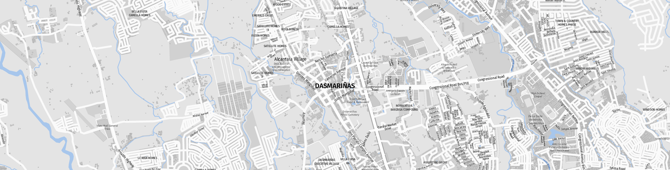 Stadtplan Dasmariñas zum Downloaden.