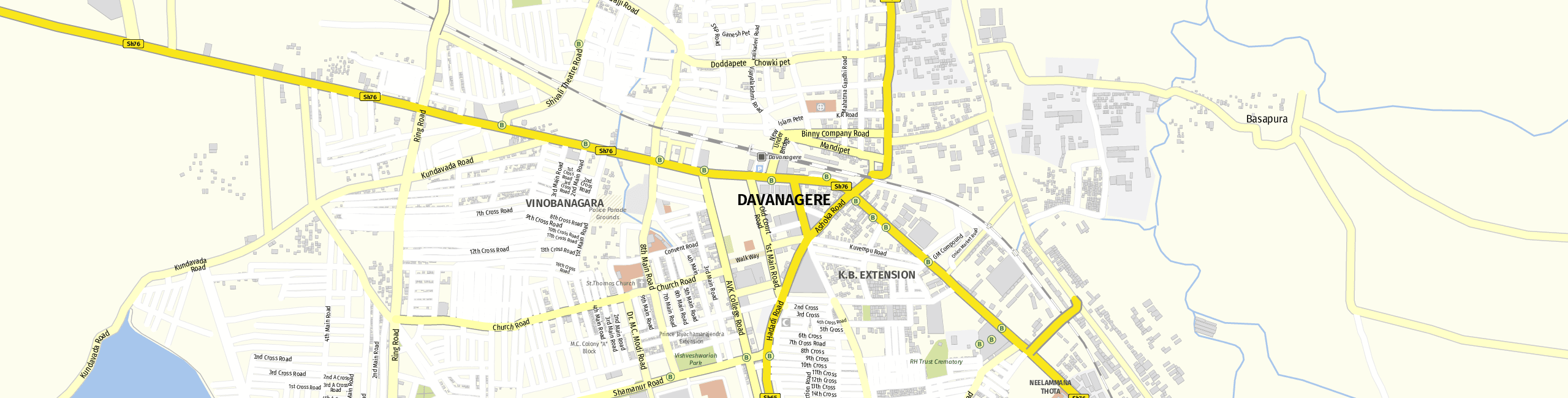 Stadtplan Davanagere zum Downloaden.