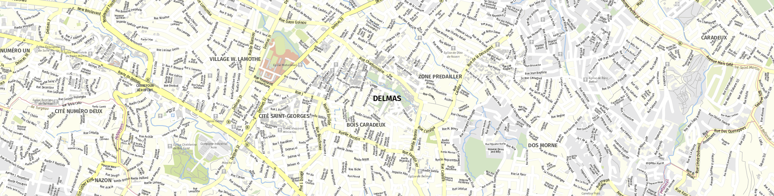 Stadtplan Delmas zum Downloaden.