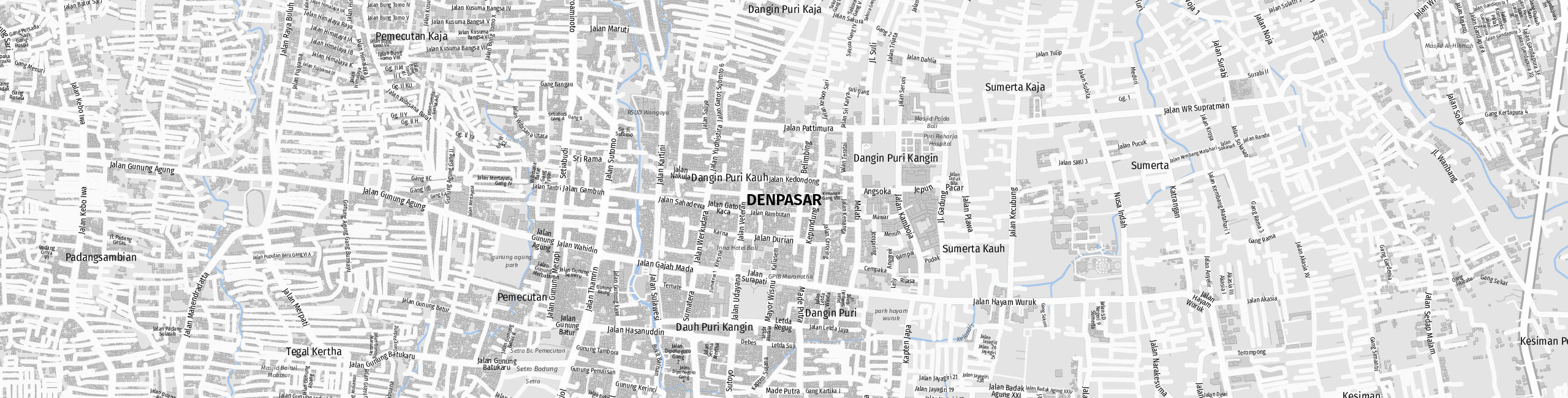 Stadtplan Denpasar zum Downloaden.