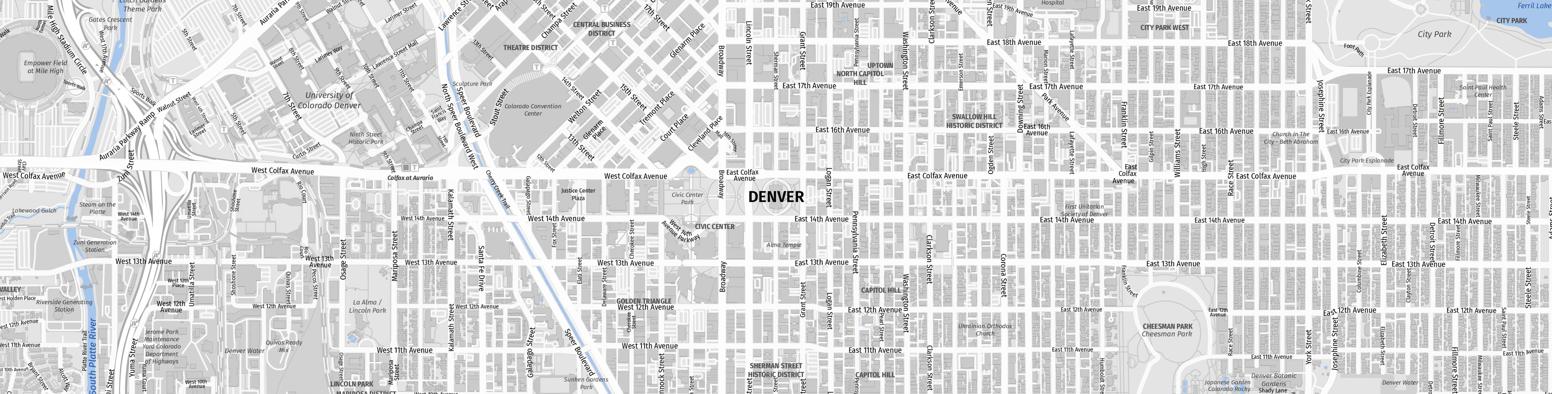 Grid Map Of Metro Denver Denver County, CO Zip Code Map Premium