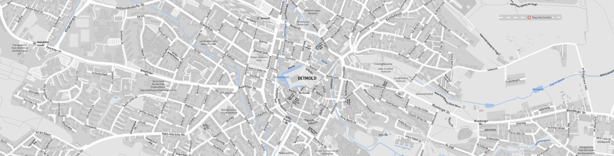 Stadtplan Detmold zum Downloaden.