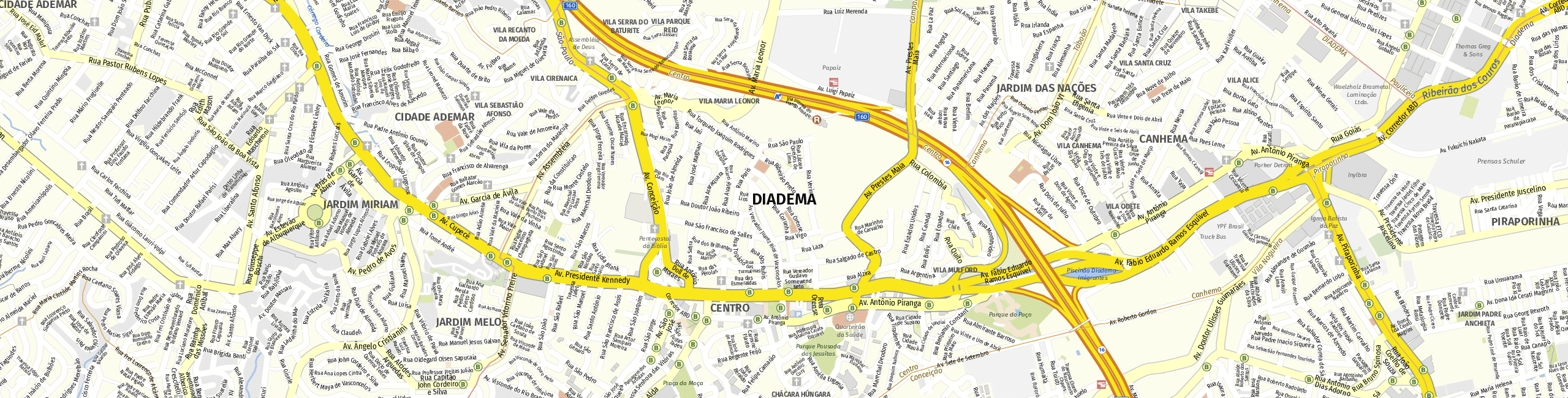Stadtplan Diadema zum Downloaden.
