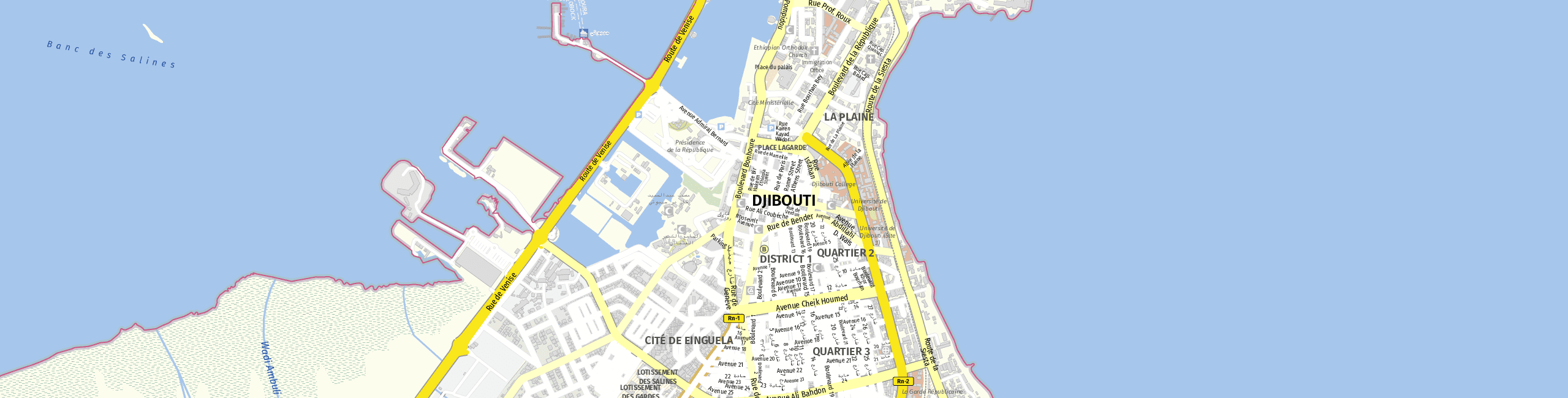 Stadtplan Djibouti zum Downloaden.