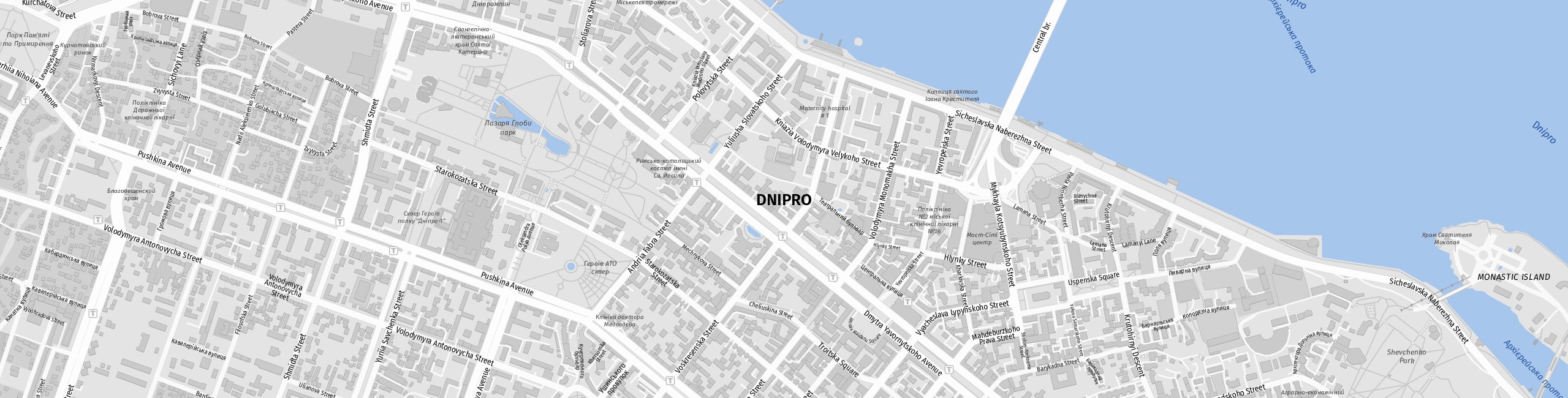 Stadtplan Dnipro zum Downloaden.