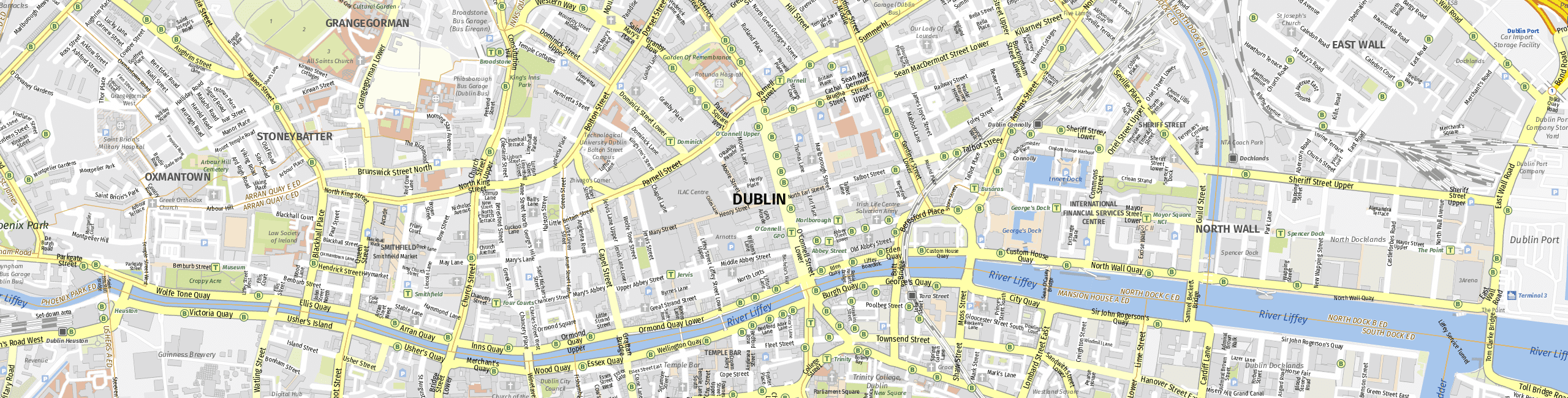 Stadtplan Dublin zum Downloaden.