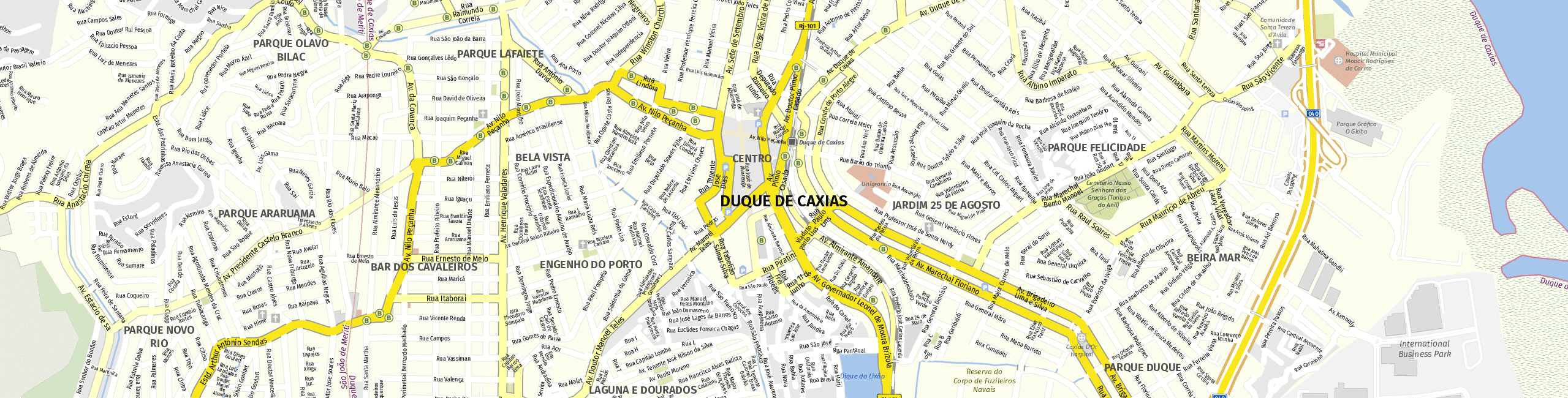 Stadtplan Duque de Caxias zum Downloaden.